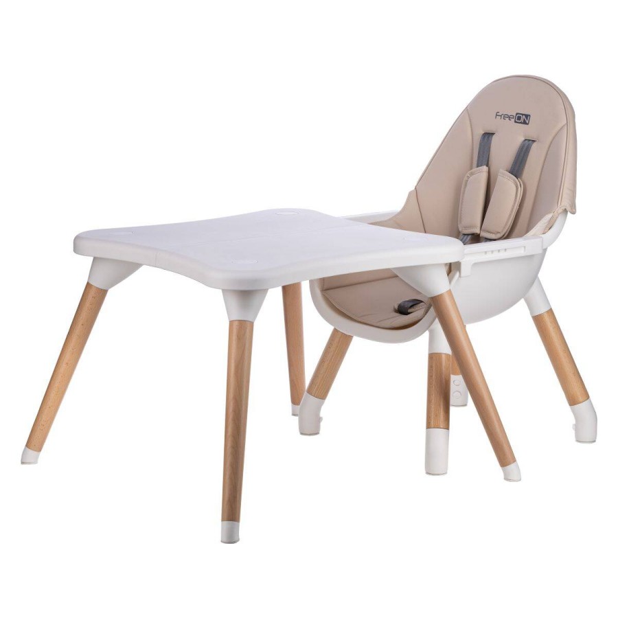 Κάθισμα Φαγητού FreeOn EOS 3 σε 1 Beige (Μετατρέπεται σε Καρέκλα-Τραπέζι)
