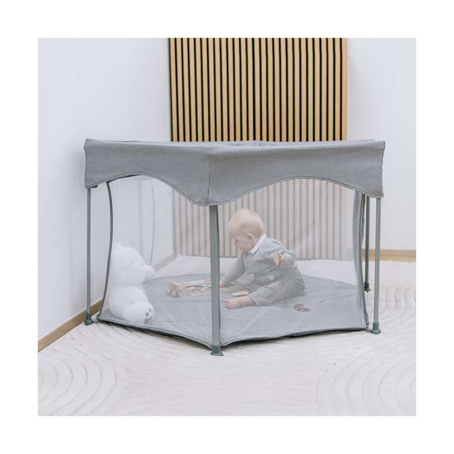 Βρεφικό Πάρκο Εξάγωνο FreeOn Hexagon Quick Melange Grey