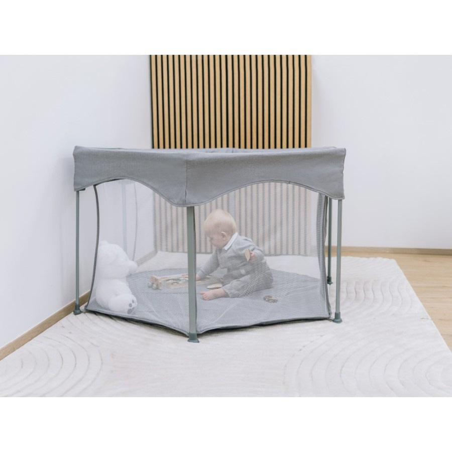 Βρεφικό Πάρκο Εξάγωνο FreeOn Hexagon Quick Melange Grey