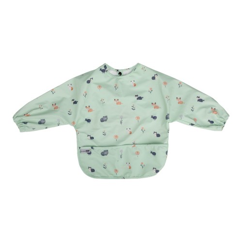 FreeOn Σαλιάρα με Τσέπη & Μανίκια HugMe Animals Forest Green