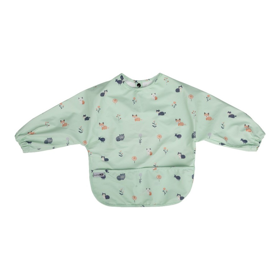 FreeOn Σαλιάρα με Τσέπη & Μανίκια HugMe Animals Forest Green