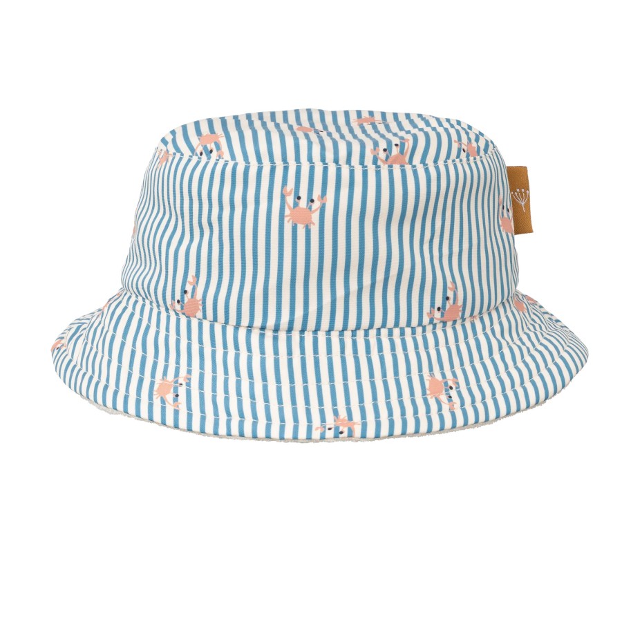 Παιδικό Καπέλο Bucket Διπλής Όψης με UVA-UVB Προστασία Fresk Stripes & Crabs