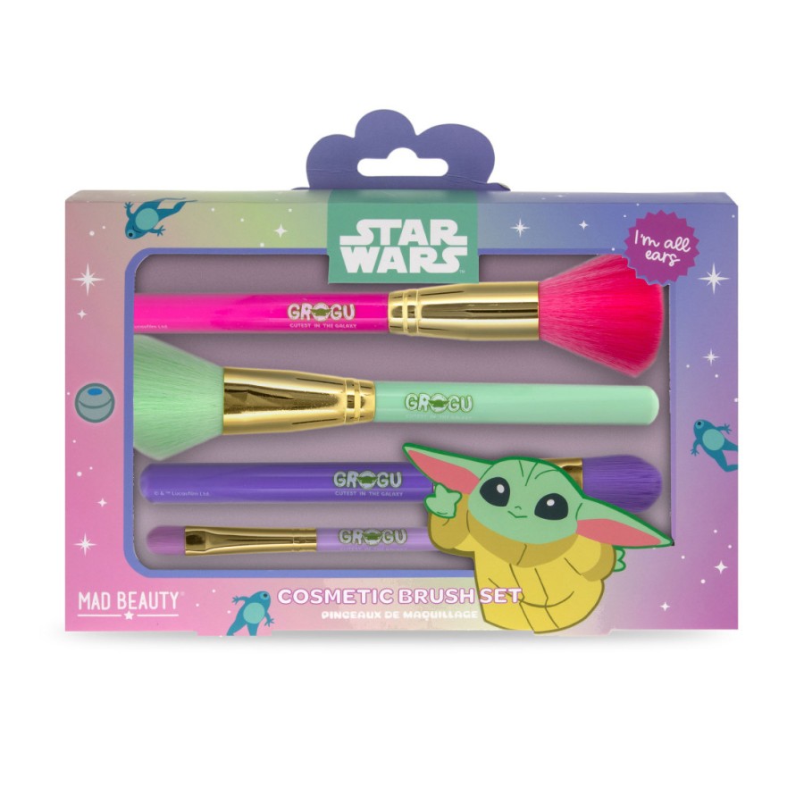 Παιδικό Σετ Πινέλων Μακιγιάζ 4τμχ. Star Wars Grogu Cosmetic Brush Set Mad Beauty