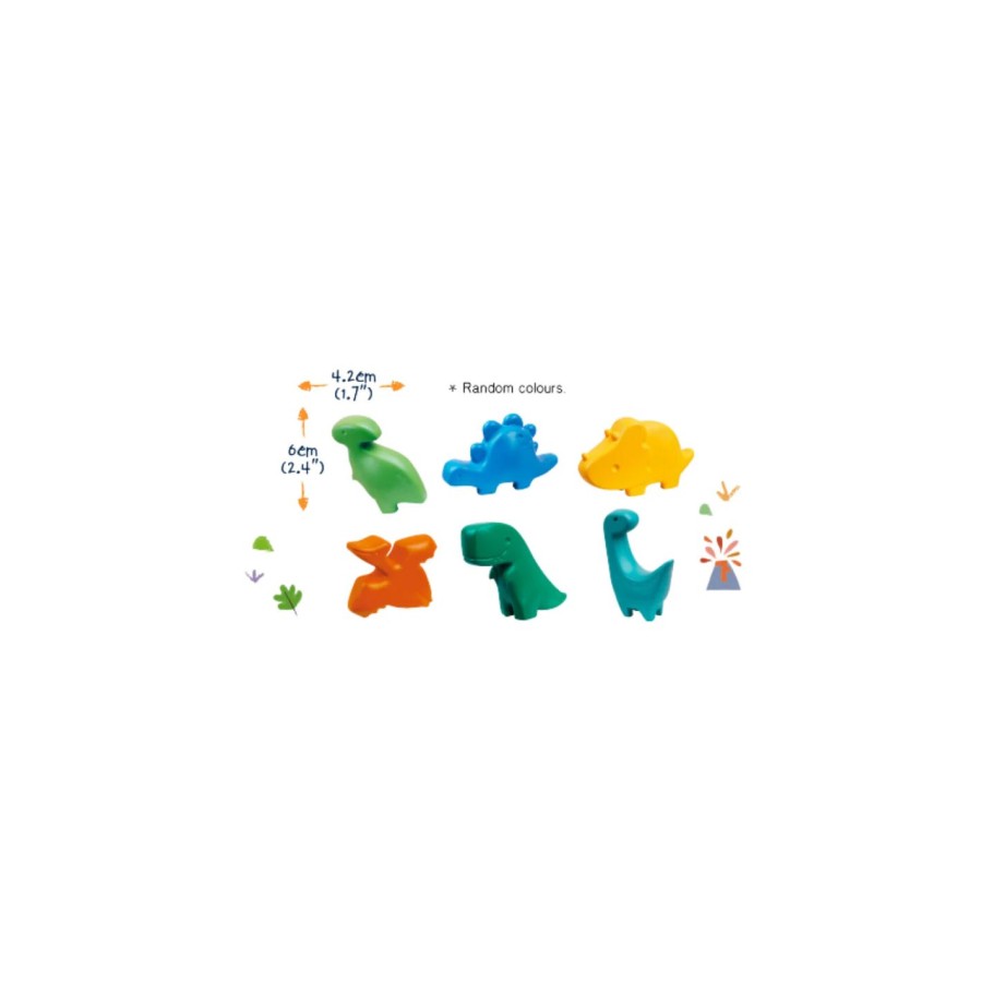 Haku Yoka Παιδικό Σετ Κηρομπογιές Δακτύλων Dino Finger Crayons