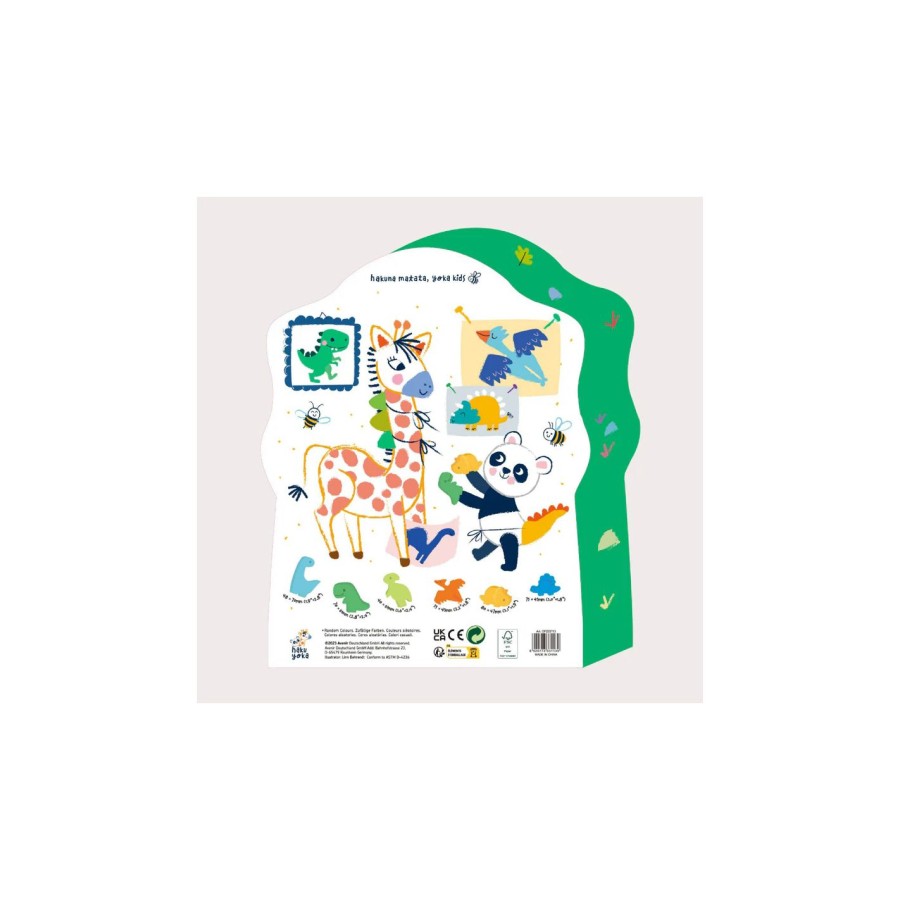 Haku Yoka Παιδικό Σετ Κηρομπογιές Δακτύλων Dino Finger Crayons