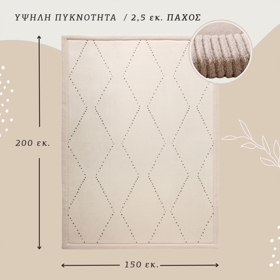 Hakuna Matte Χαλί Chevron με Premium Memory Foam 200x150x2.5εκ.