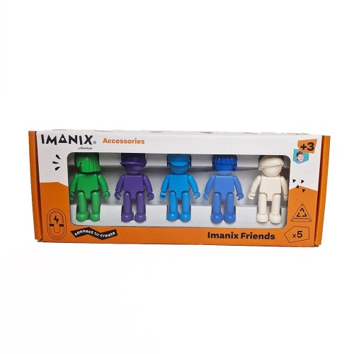 Imanix Σετ 5 Μαγνητικές Φιγούρες Κατασκευών σε Ψυχρά Χρώματα