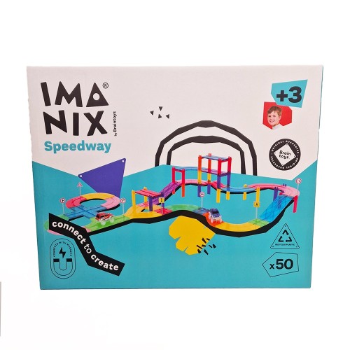 Imanix Μαγνητικό Παιχνίδι Κατασκευών Αυτοκινητόδρομος 50τμχ.