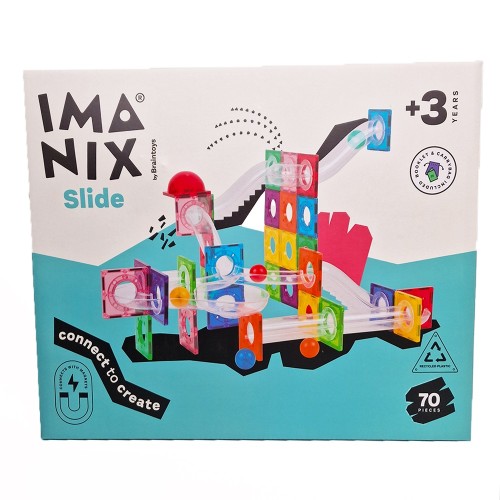 Imanix Μαγνητικό Παιχνίδι Κατασκευών Τόμπογκαν Slide 70τμχ.