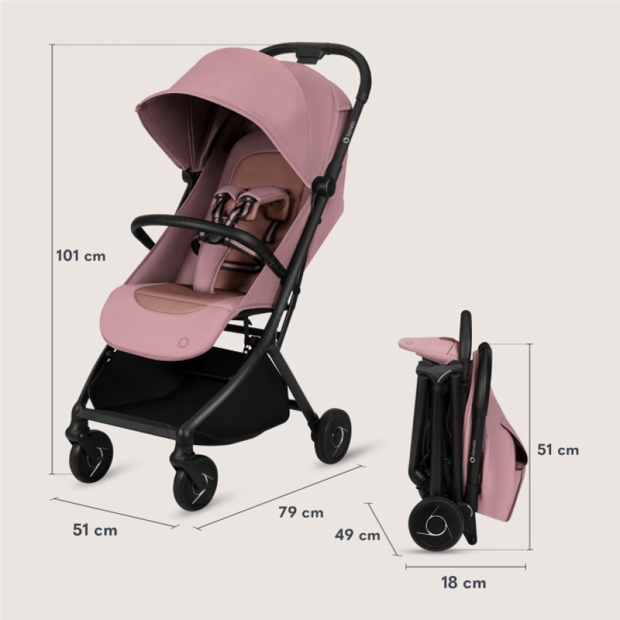 Lionelo Sia Καρότσι Ταξιδίου Έως 22Kg Pink Rose