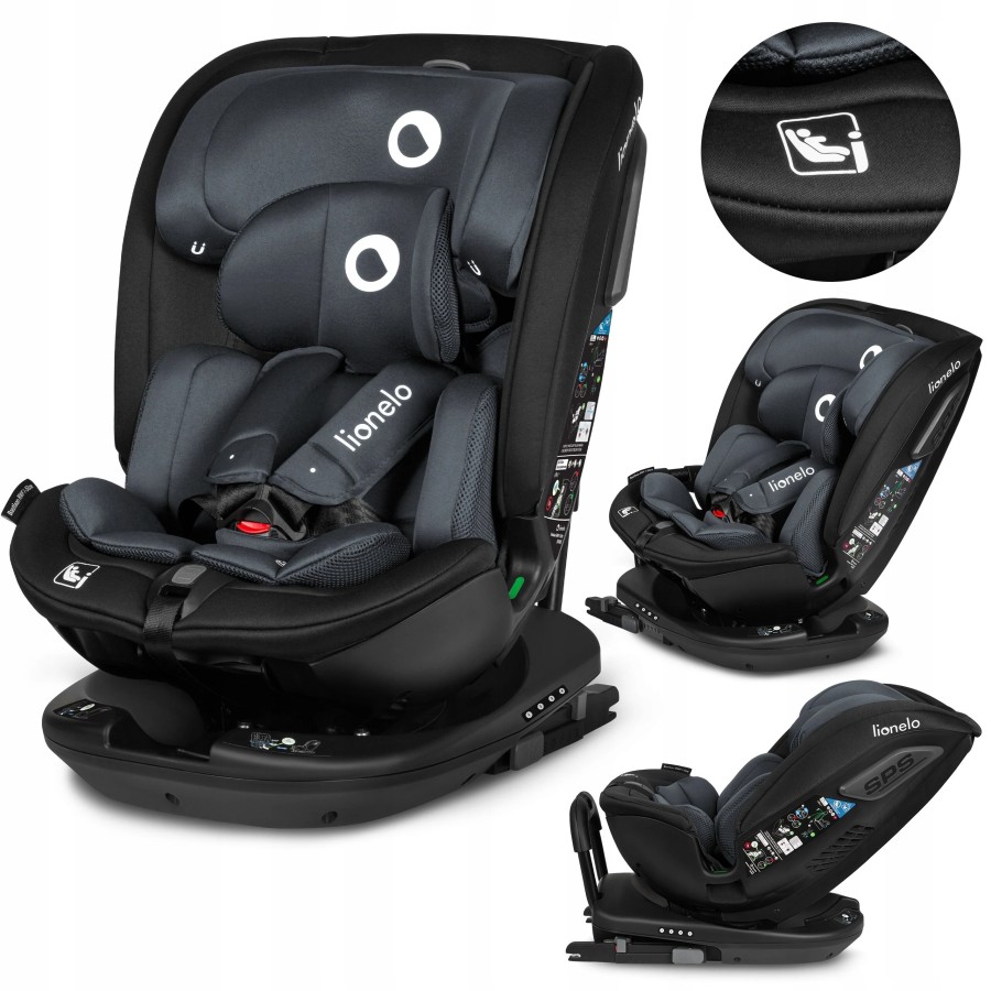Lionelo Bastian Rwf I-Size Κάθισμα Αυτοκινήτου 40-150 Cm Isofix Gray Stone