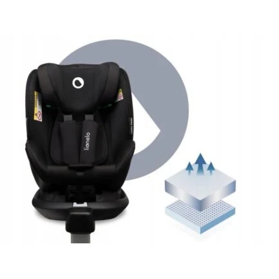 Lionelo Antoon I-Size Κάθισμα Αυτοκινήτου 40-105 Cm Isofix Black 5902581659323