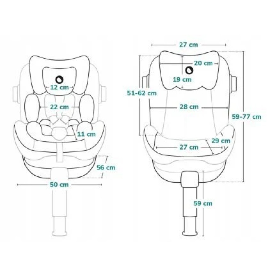 Lionelo Antoon I-Size Κάθισμα Αυτοκινήτου 40-105 Cm Isofix Black 5902581659323