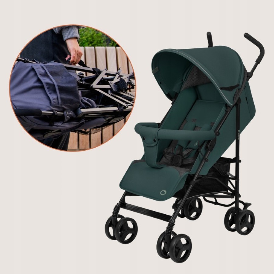 Lionelo Elia Βρεφικό Καρότσι Μπαστούνι Green Graphite