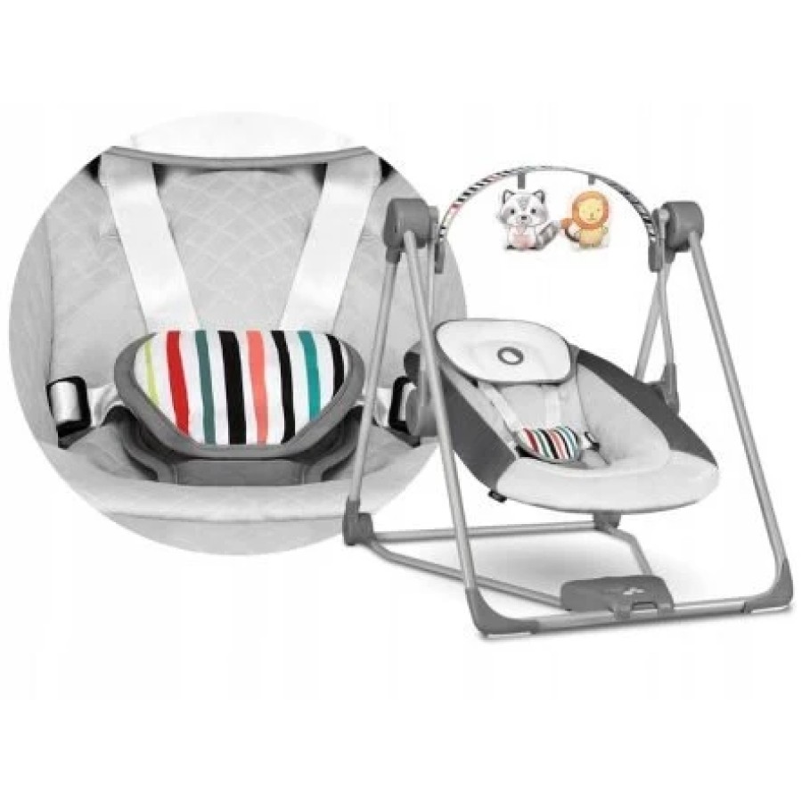 Lionelo Otto Βρεφικό Ηλεκτρικό Ρηλάξ Cosy Gray