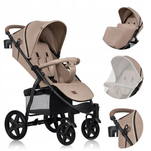 Lionelo Annet Plus Βρεφικό Καρότσι Έως 22Kg Beige Sand