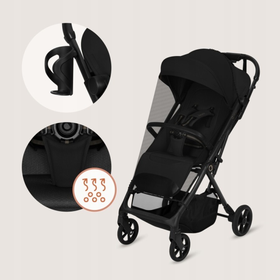 Lionelo Tansi Καρότσι Ταξιδίου Έως 22Kg Black Onyx