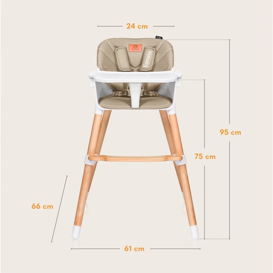 Lionelo Koen Καρεκλάκι Φαγητού 2 Σε 1 Beige Sand