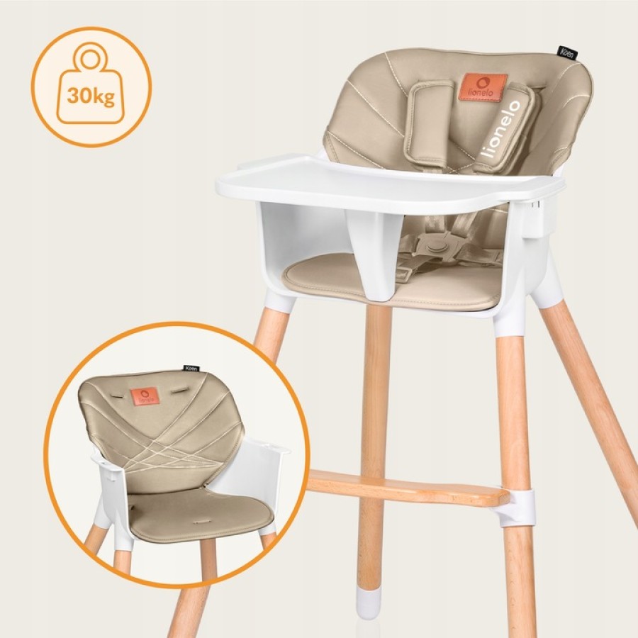 Lionelo Koen Καρεκλάκι Φαγητού 2 Σε 1 Beige Sand