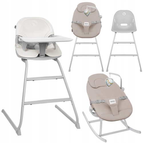 Lionelo Dalia Set Καρεκλάκι Φαγητού & Relax 4 Σε 1 Gray Stone