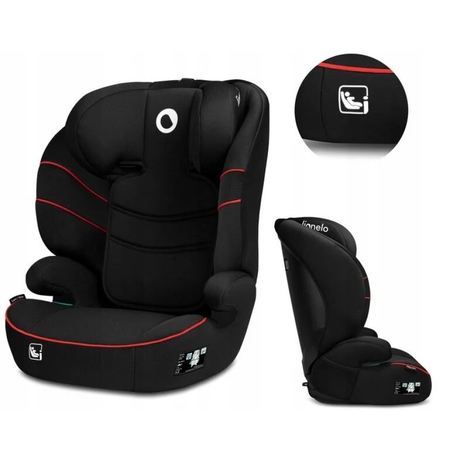 Lionelo Lars Plus I-Size Κάθισμα Αυτοκινήτου 100-150Cm Ή 15-36Kg Sporty Black Red