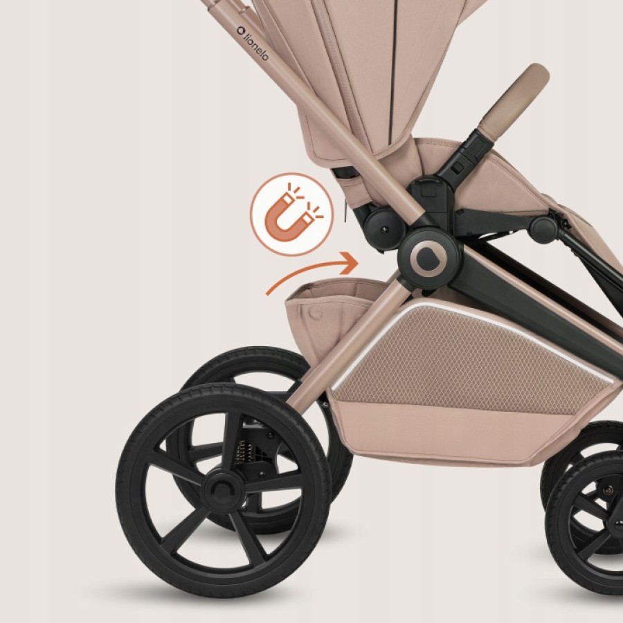 Lionelo Freya Καρότσι Βρεφικό 3 Σε 1 Έως 22Kg Με Αναδιπλούμενο Πορτ-Μπεμπέ Beige Sand