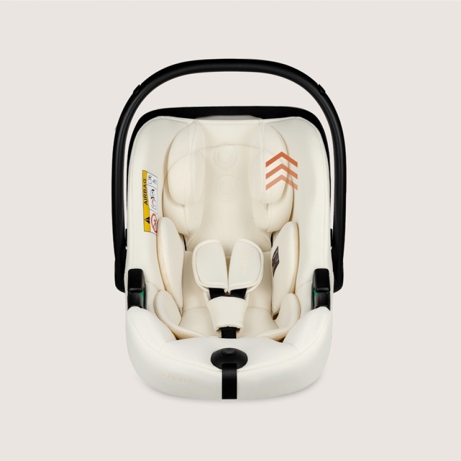 Lionelo Astrid Set Kάθισμα Aυτοκινήτου 40-87Cm I-Size & Βάση Isofix Beige Cream