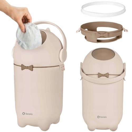 Lionelo Purebin Κάδος Για Πάνες Αεροστεγής & Άοσμος Beige Sand