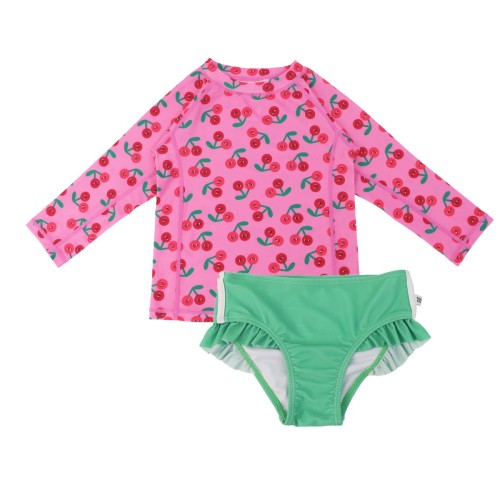 Zoocchini Σετ Uv Μαγιώ Και Μπλούζα Cherry - 4 Ετων
