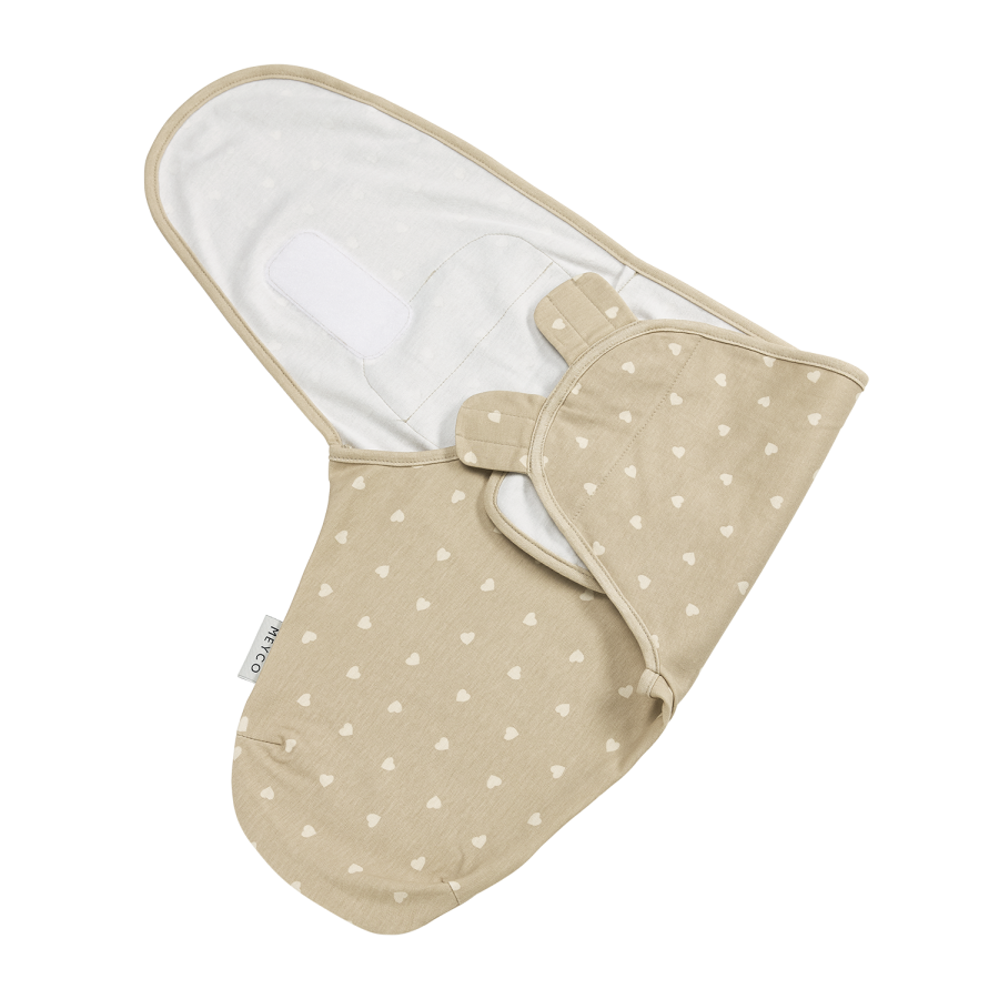 Meyco Swaddle Sweet Heart Sand 0-3 Μηνών