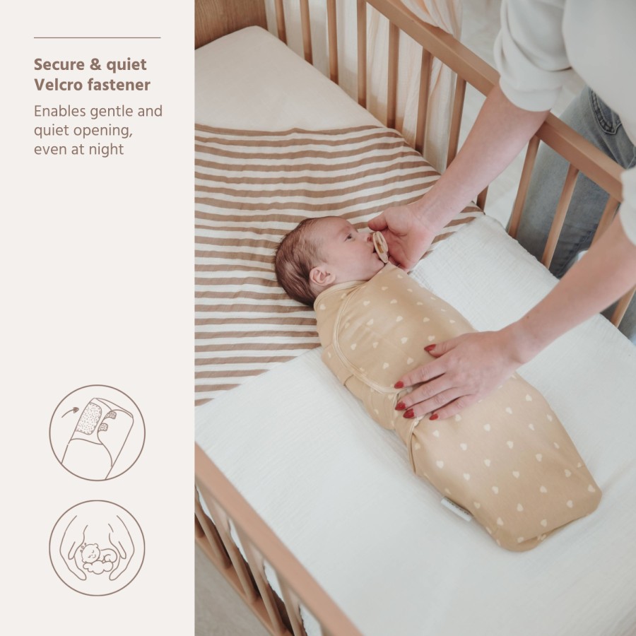 Meyco Swaddle Sweet Heart Sand 0-3 Μηνών