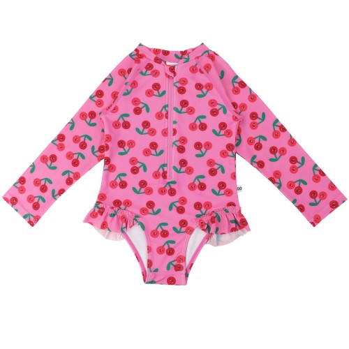 Zoocchini Ολόσωμο Μαγιώ Με Μανίκια Uv Cherry - 4 Ετων