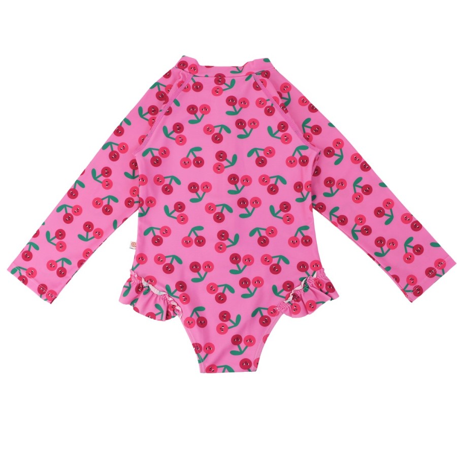 Zoocchini Ολόσωμο Μαγιώ Με Μανίκια Uv Cherry - 6-12M
