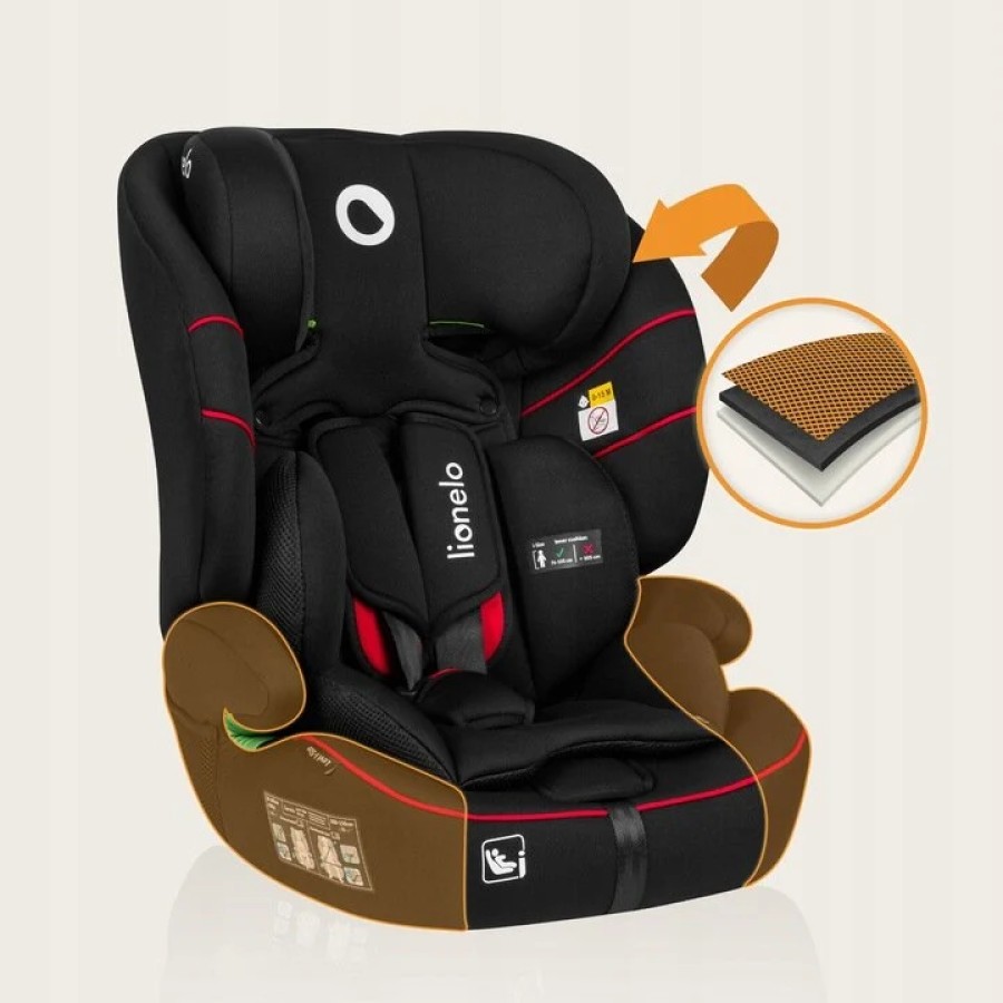 Lionelo Levi I-Size Κάθισμα Αυτοκινήτου 9-36Kg Sporty Black