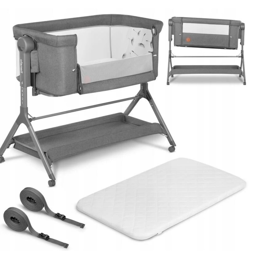 Lionelo Leonie Plus Λίκνο Συγκοίμησης Gray Silver