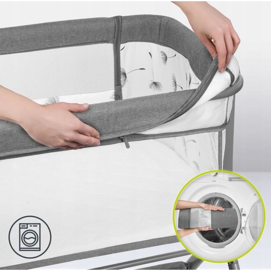 Lionelo Leonie Plus Λίκνο Συγκοίμησης Gray Silver
