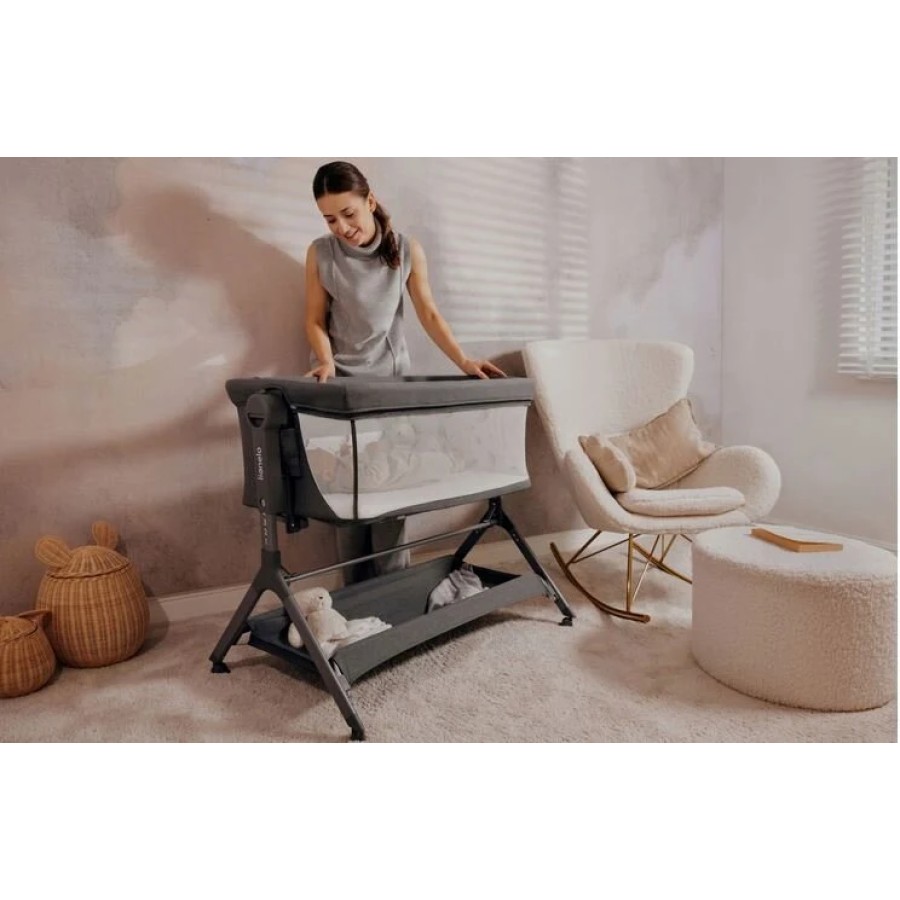 Lionelo Leonie Plus Λίκνο Συγκοίμησης Gray Silver