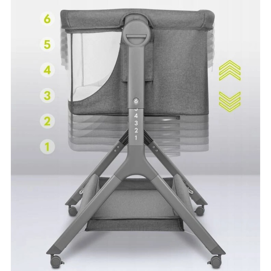 Lionelo Leonie Plus Λίκνο Συγκοίμησης Gray Silver