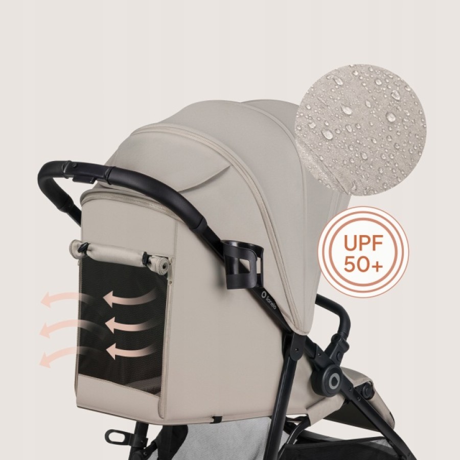 Lionelo Emerald Καρότσι Ταξιδίου Έως 22Kg Beige Sand