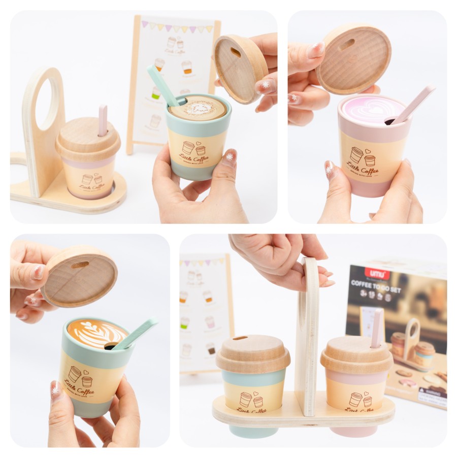 Ξύλινο Σετ Καφέ Coffee To Go- UMU1369