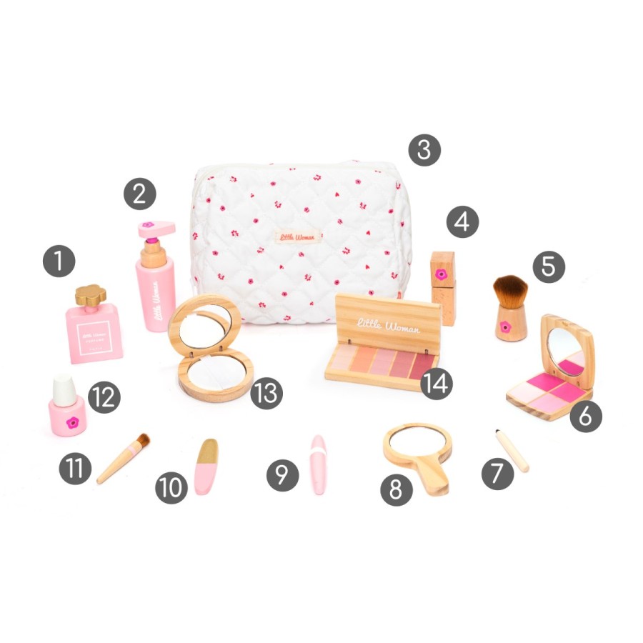 Ξύλινο Σετ Μακιγιάζ & Ομορφιάς (Design Make-up Set) – Παιδικό Παιχνίδι Ρόλων Καλλωπισμού-UMU1347