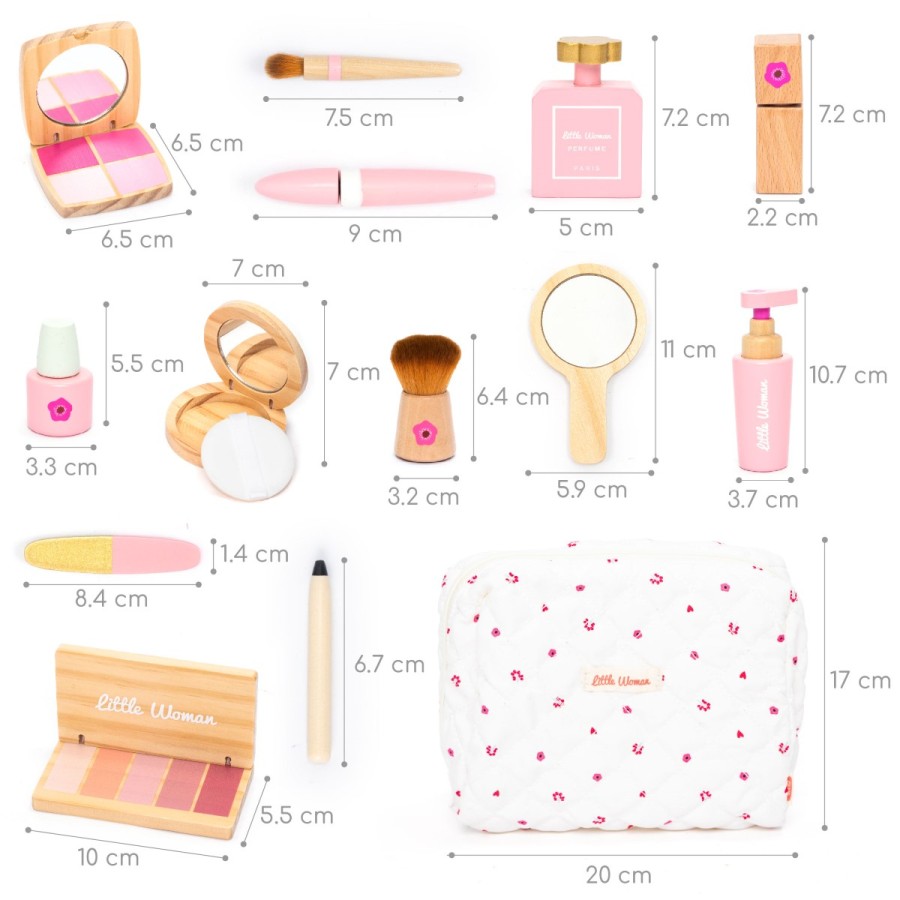 Ξύλινο Σετ Μακιγιάζ & Ομορφιάς (Design Make-up Set) – Παιδικό Παιχνίδι Ρόλων Καλλωπισμού-UMU1347