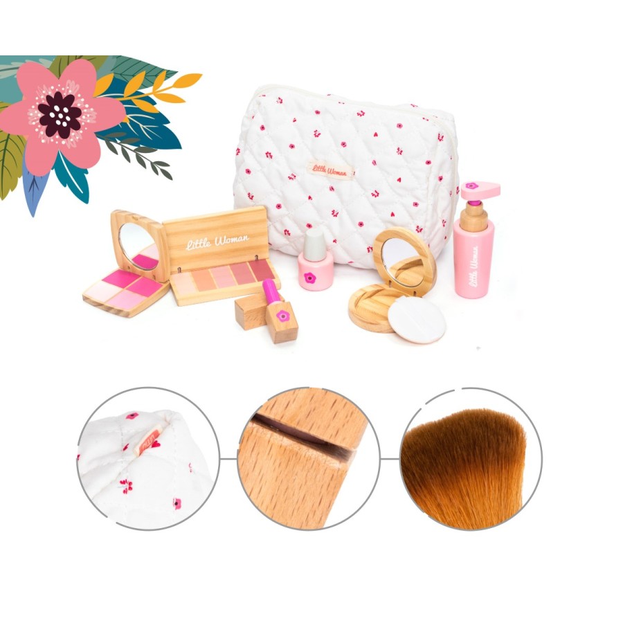 Ξύλινο Σετ Μακιγιάζ & Ομορφιάς (Design Make-up Set) – Παιδικό Παιχνίδι Ρόλων Καλλωπισμού-UMU1347