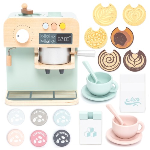 Ξύλινη Καφετιέρα με Υλικά (Coffee Maker Set) – Παιδικό Παιχνίδι Ρόλων-UMU1352