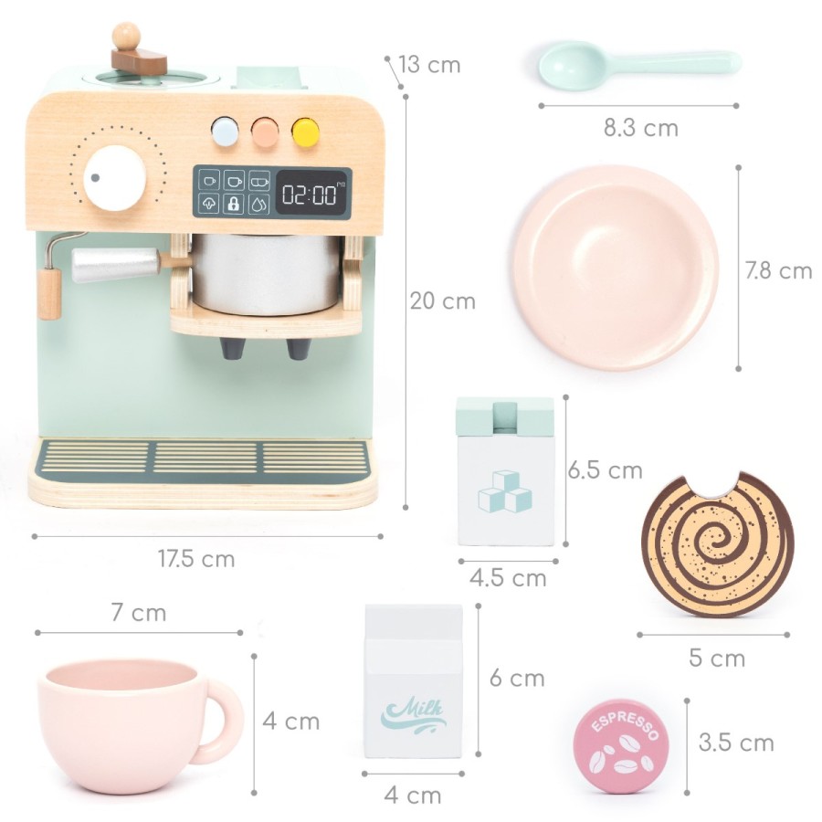 Ξύλινη Καφετιέρα με Υλικά (Coffee Maker Set) – Παιδικό Παιχνίδι Ρόλων-UMU1352