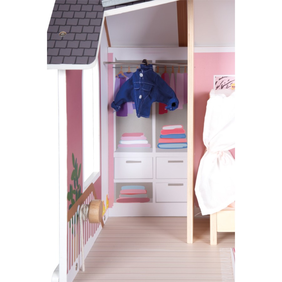 Small Foot Μεγάλο Ξύλινο Κουκλόσπιτο 114cm – Dream Villa XL-3 Ορόφοι Μοντέρνου Design για Κούκλες έως 30cm