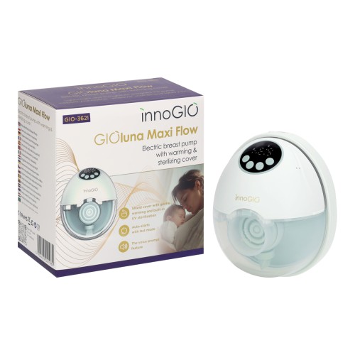 InnoGIO GIOluna Maxi Flow Φορητό Ηλεκτρικό Θήλαστρο με UV Αποστείρωση & Θέρμανση – USB-C