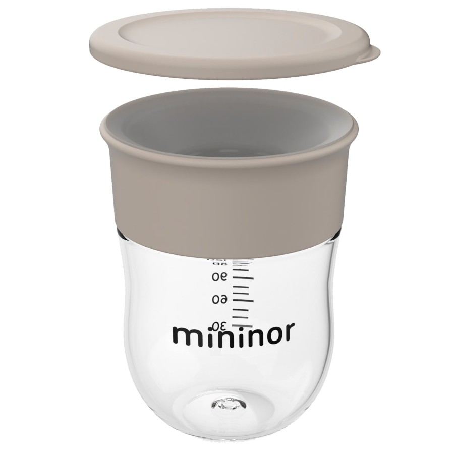 Mininor Παιδικό Ποτηράκι Εκπαίδευσης 360° 220ml Cloudy Morning– Αντιδιαρροϊκό Εκπαιδευτικό Κύπελλο BPA Free