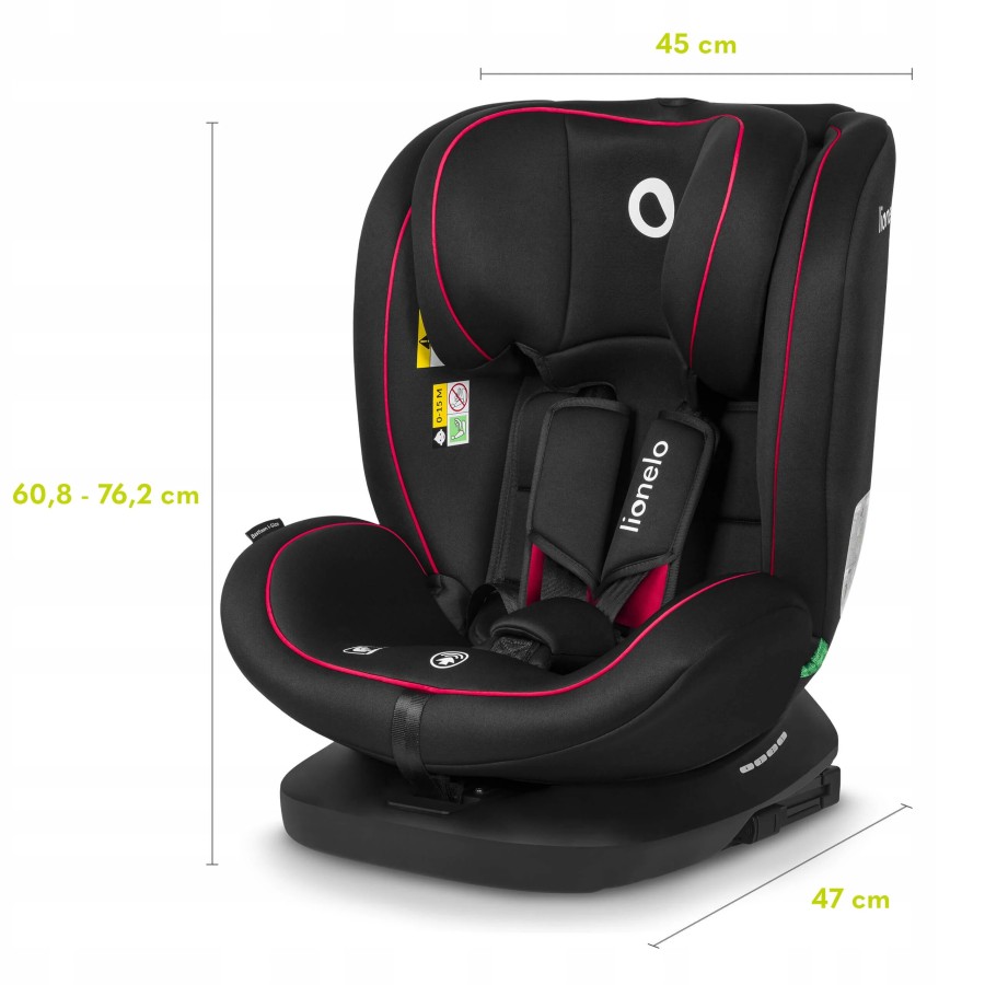 Lionelo Bastian I-Size Kάθισμα Aυτοκινήτου 40-150Cm Black Red