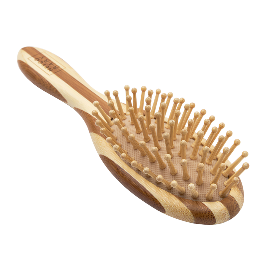 Meyco Baby Βρεφικό Σετ Περιποίησης Μαλλιών Bamboo Stripe Natural/Walnut 3τμχ